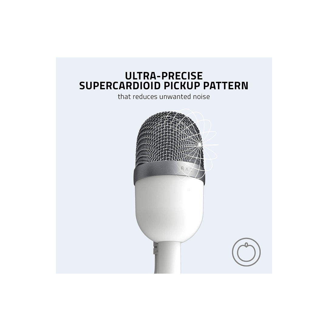 Razer Seiren Mini - Ultra-Compact Condenser Microphone - Mercury in Qatar Razer Seiren Mini - Ultra-Compact Condenser Microphone - Mercury in Qatar